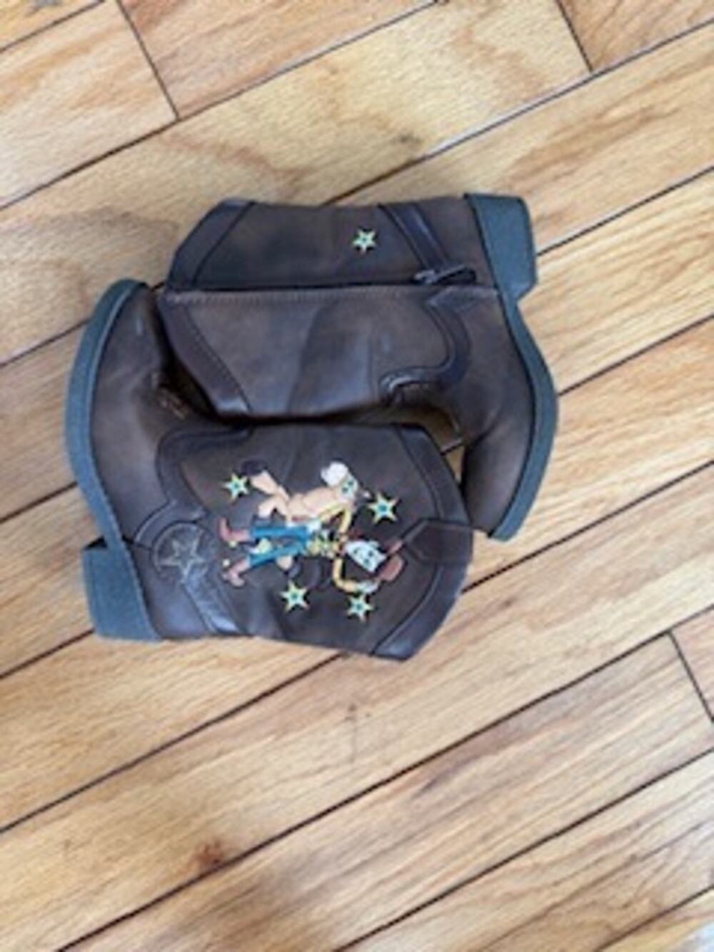 Disney Pixar Toy Story Woody & Bullseye Toddler Cowboy Boots Brown Size 9